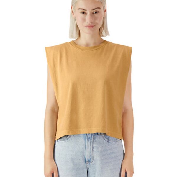 Heavyweight Cotton Women's Garment Dyed Muscle Thumbnail