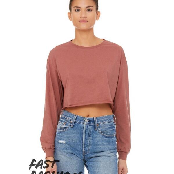FWD Fashion Women's Crop Long Sleeve Tee Thumbnail