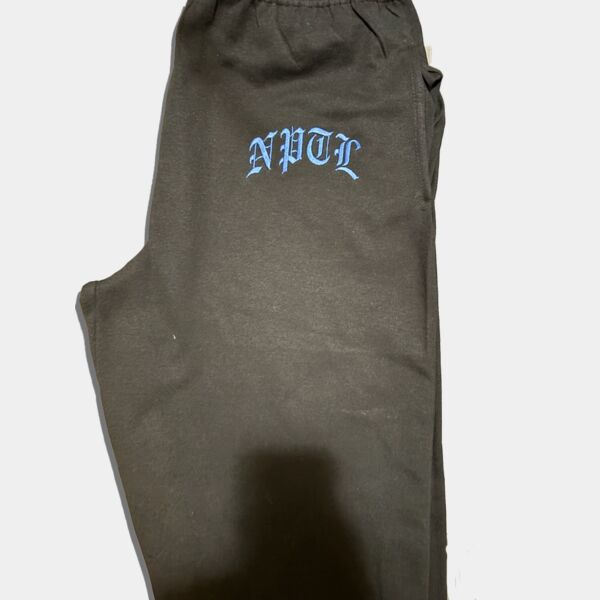 NPTL Embroidered Sweatpants Black/Royal Blue Thumbnail