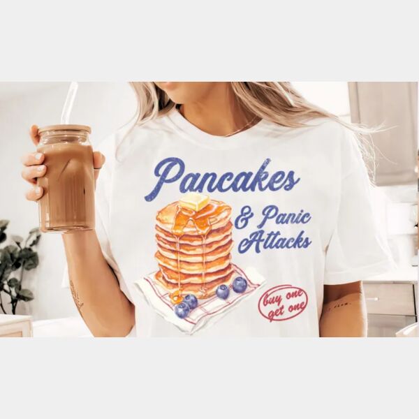 Copy of Pancakes and Panic Attacks Vintage Style T-Shirt Thumbnail