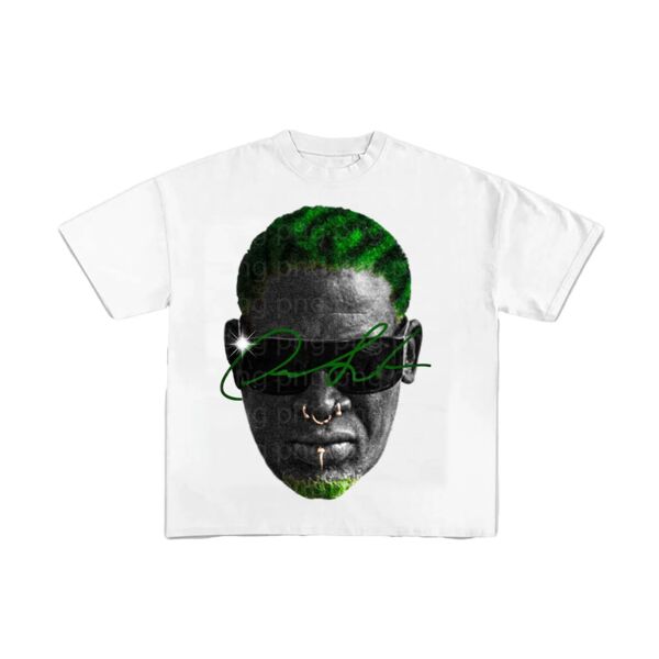 Dennis Rodman Green Hair Graphic Tee Thumbnail