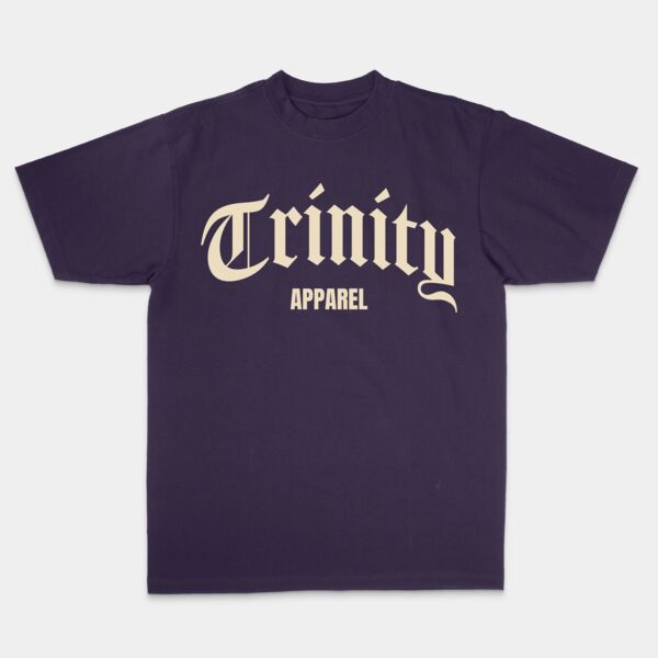 Trinity Apparel T-Shirt- Navy/Cream Thumbnail