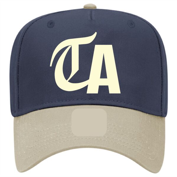 Trinity Snapback Baseball Hat Navy/Tan Thumbnail