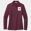 Ladies Silk Touch Long Sleeve Polo Thumbnail