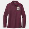 Ladies Silk Touch Long Sleeve Polo Thumbnail